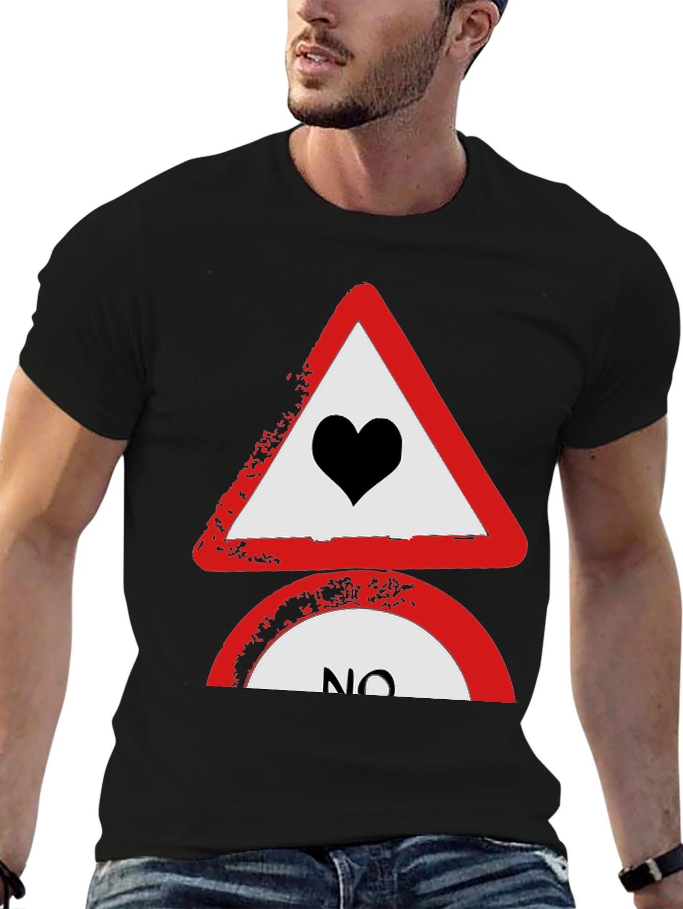 No Love Tee: Heartbreak Alert T-Shirt