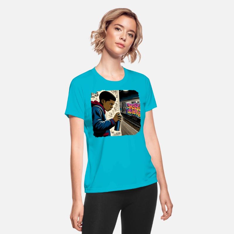 AI Teen in Underground Subway Layup -Masked Border