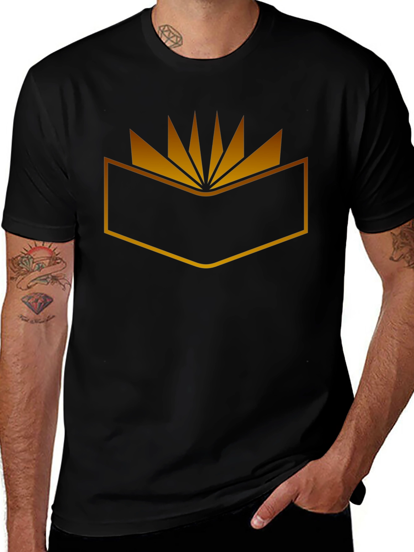 Geometric Graphic Tee - Modern Style