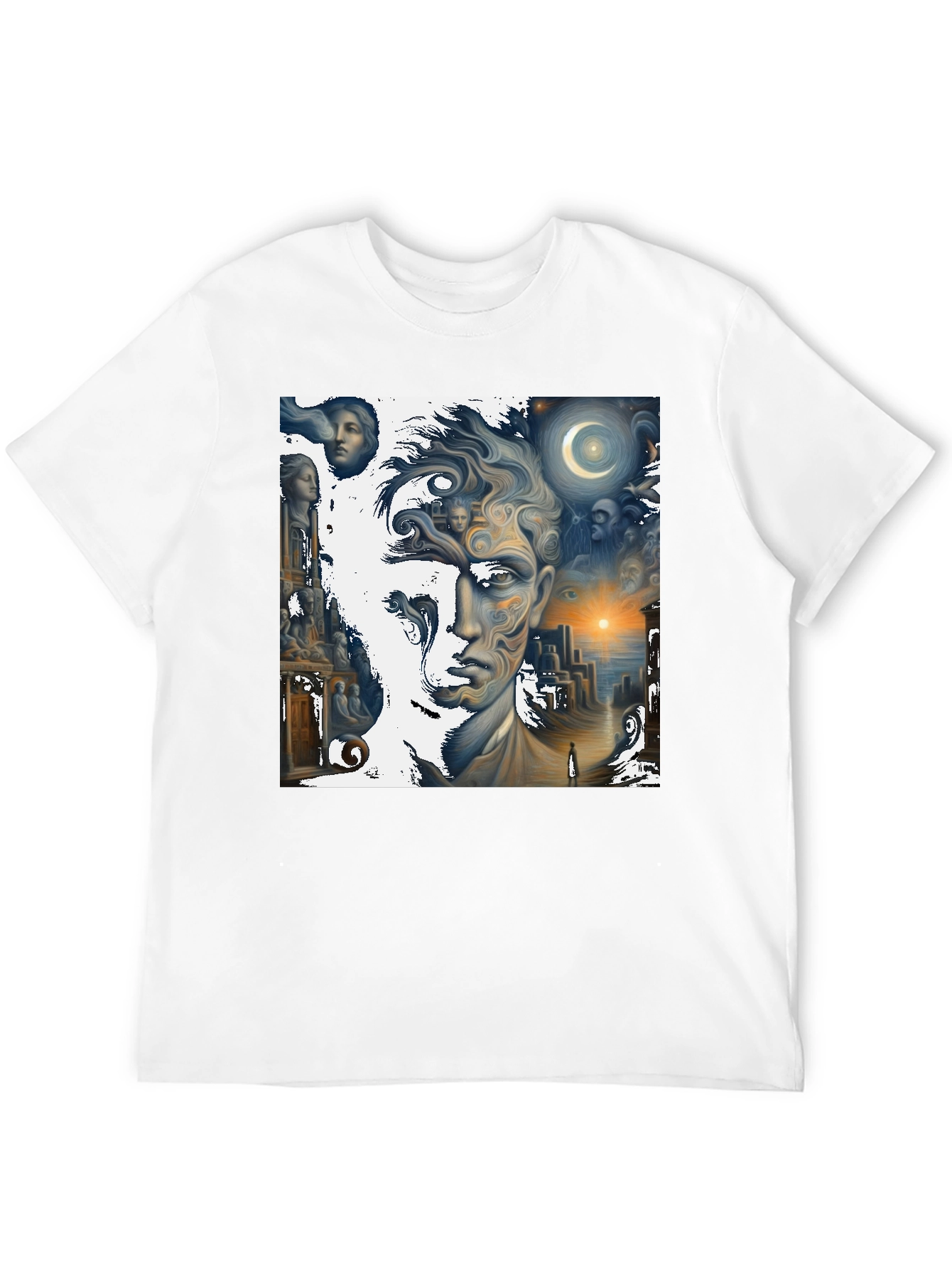 Surreal Dreamscape Graphic Tee - Unique Art Shirt