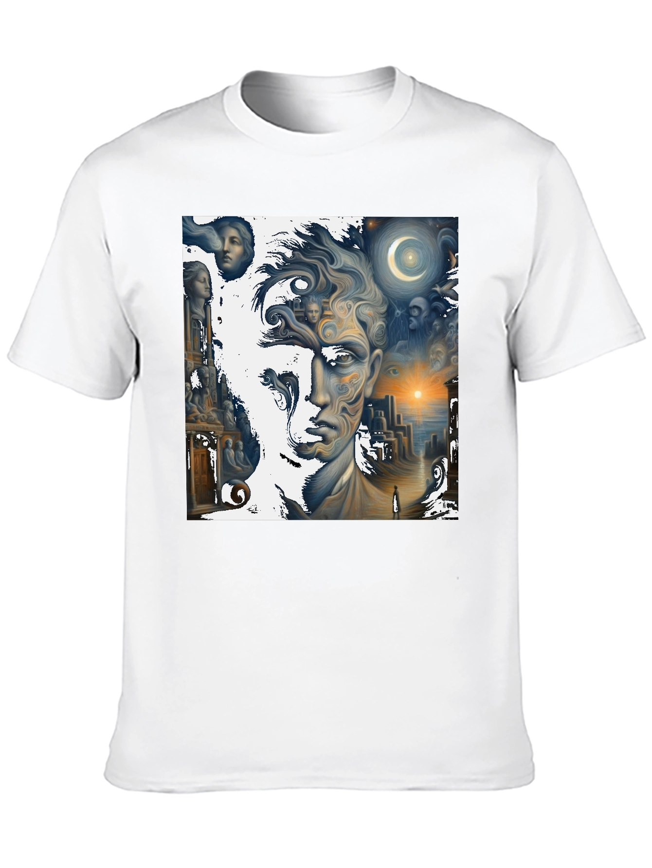 Surreal Dreamscape Graphic Tee - Unique Art Shirt