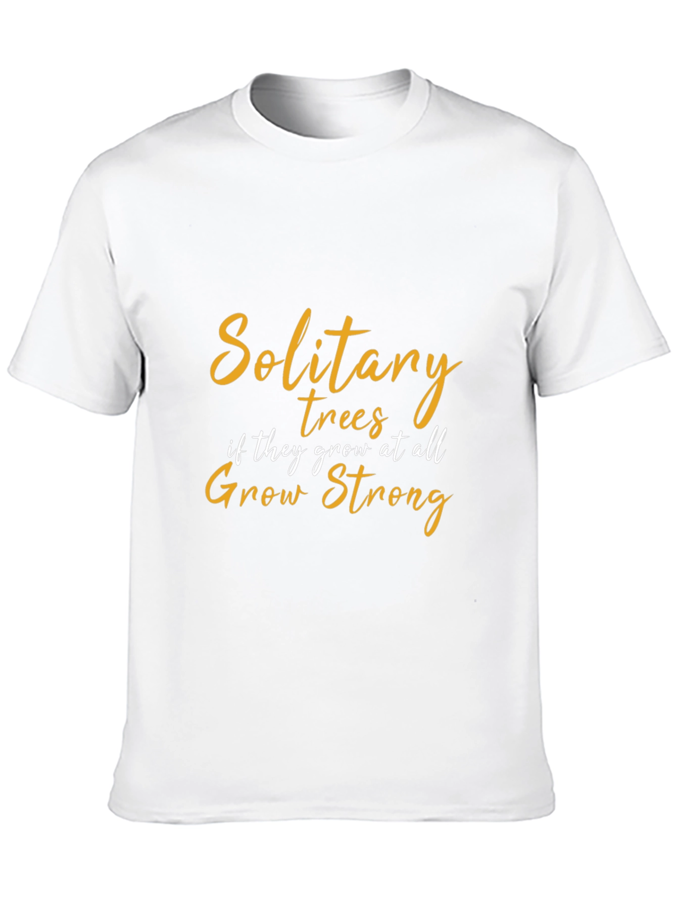 Solitary Trees Grow Strong Black T-Shirt