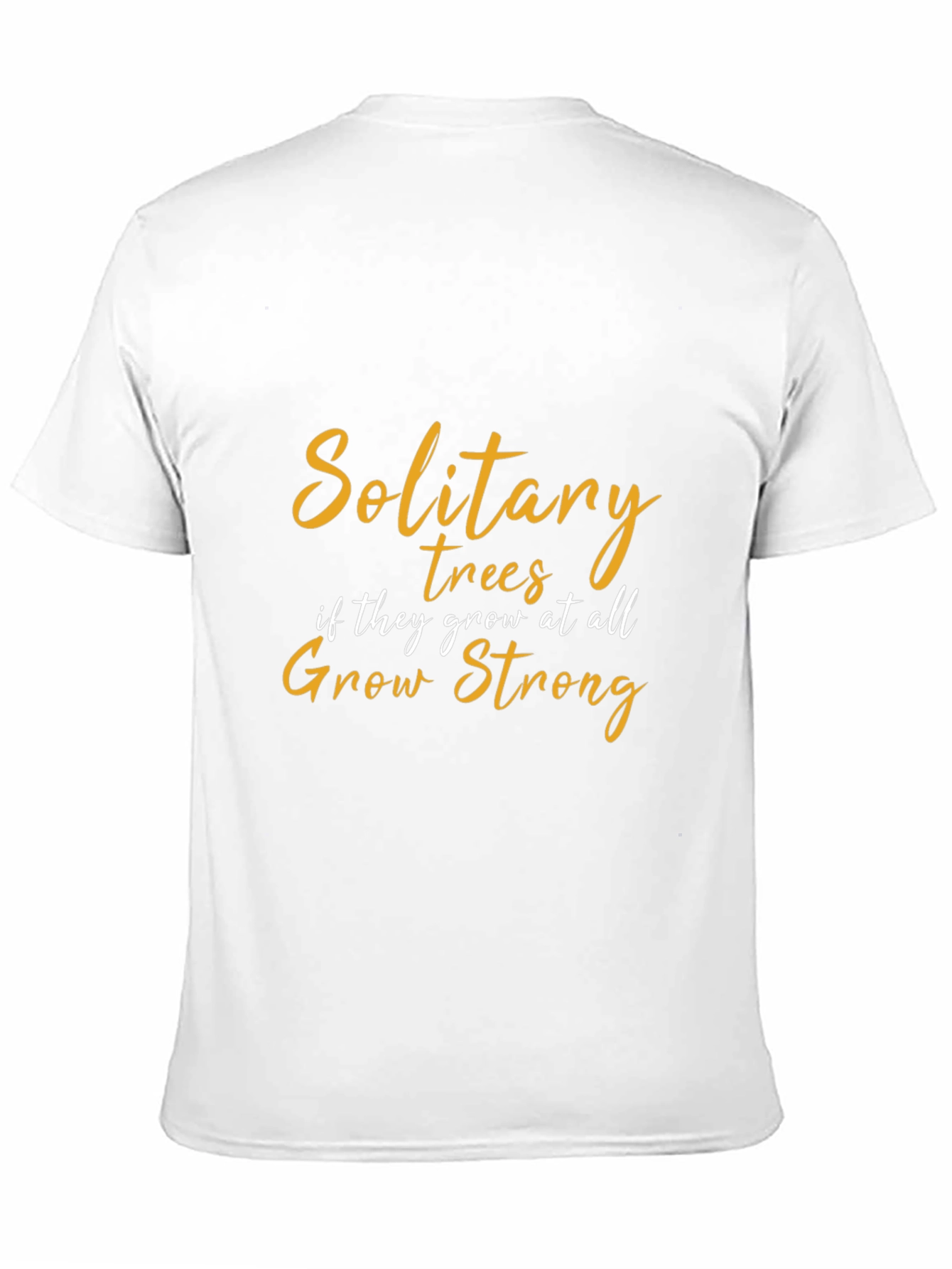Solitary Trees Grow Strong Black T-Shirt
