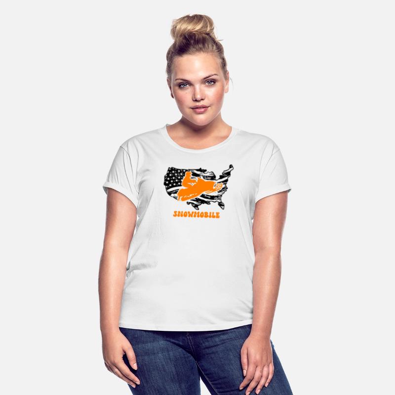 American Flag Snowmobile Funny Snowmobiling