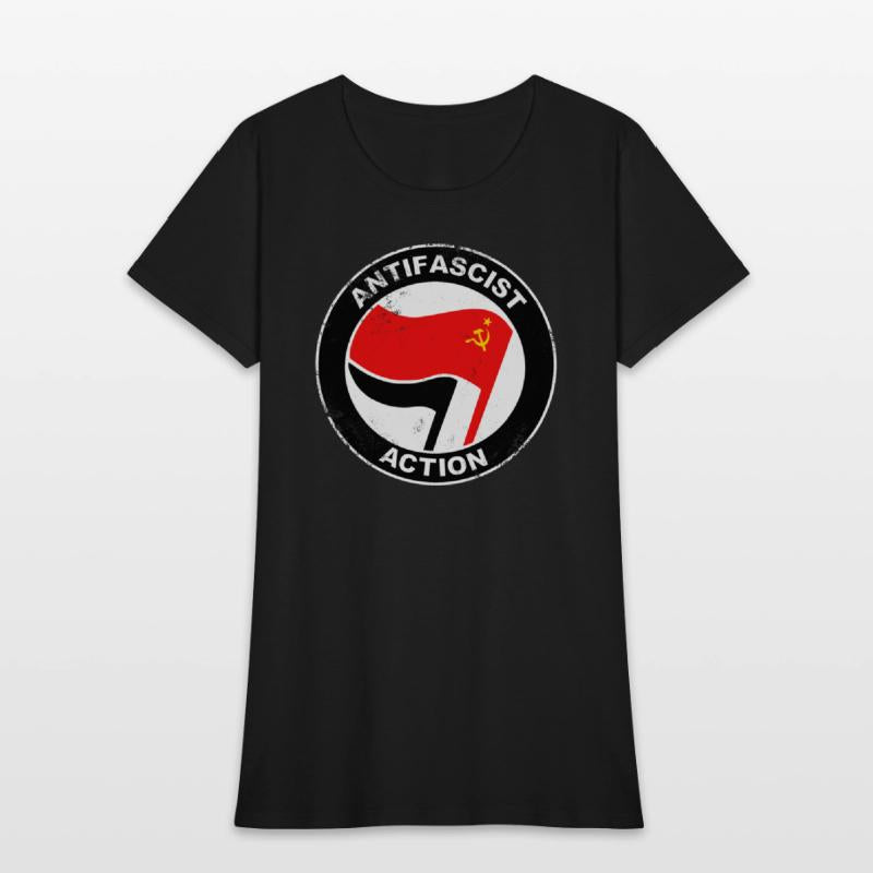 Antifascist Communist logo grunge