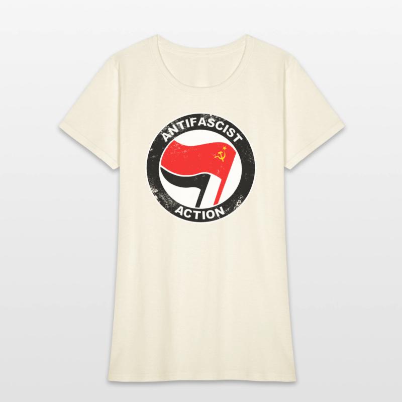 Antifascist Communist logo grunge