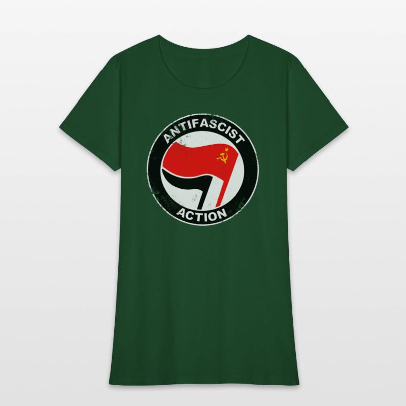 Antifascist Communist logo grunge