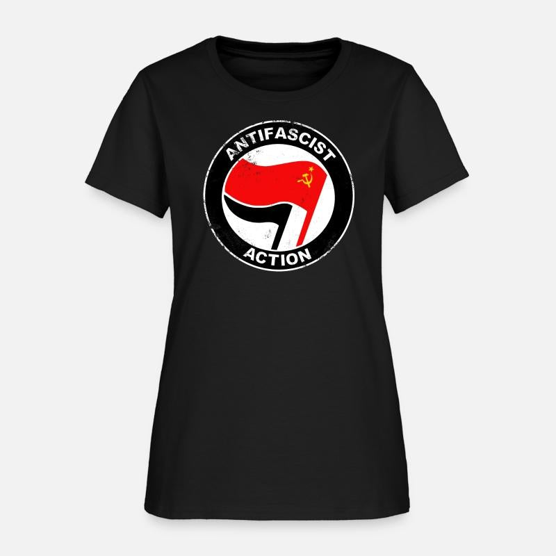 Antifascist Communist logo grunge
