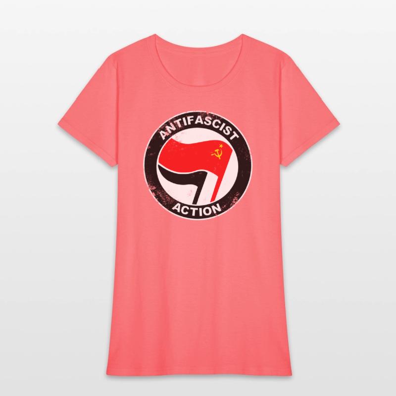 Antifascist Communist logo grunge