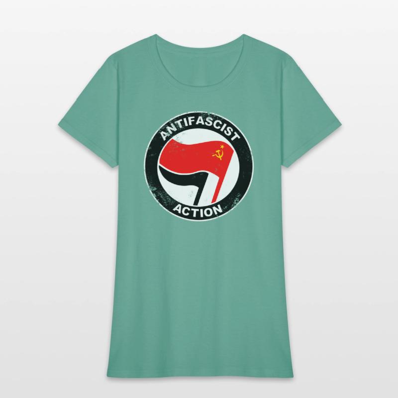 Antifascist Communist logo grunge