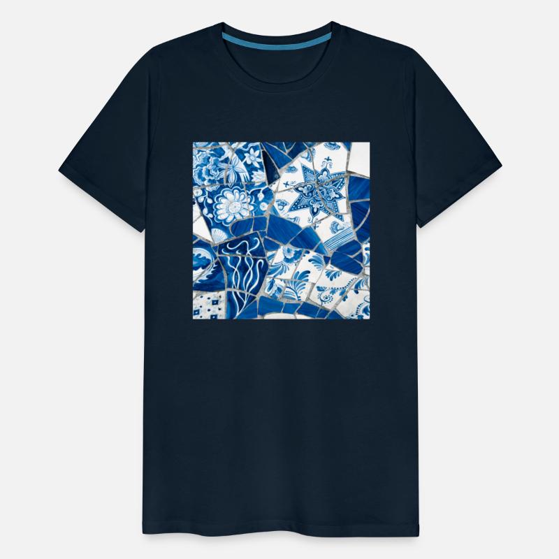 Antique Dutch Delft Blue Mosaic Tiles