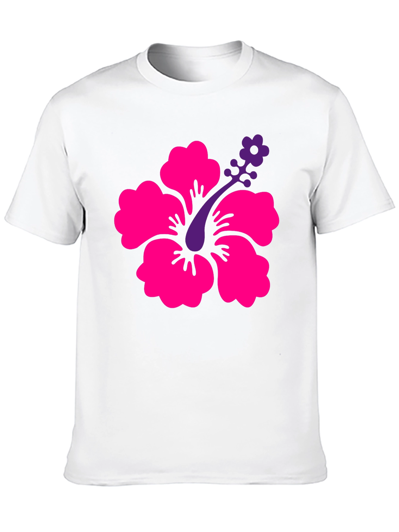 Tropical Hibiscus Graphic Tee - Black