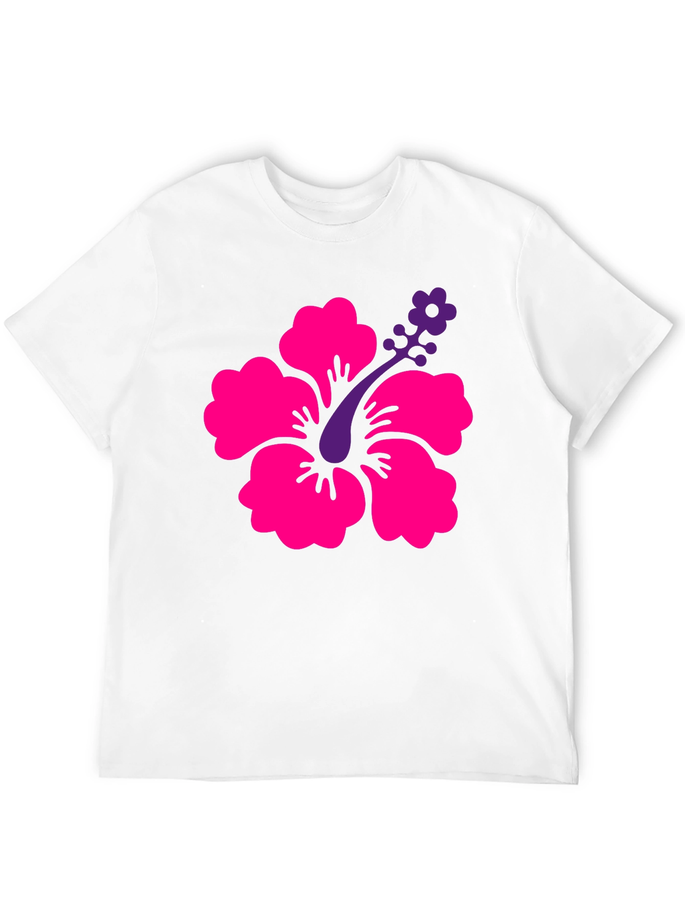 Tropical Hibiscus Graphic Tee - Black
