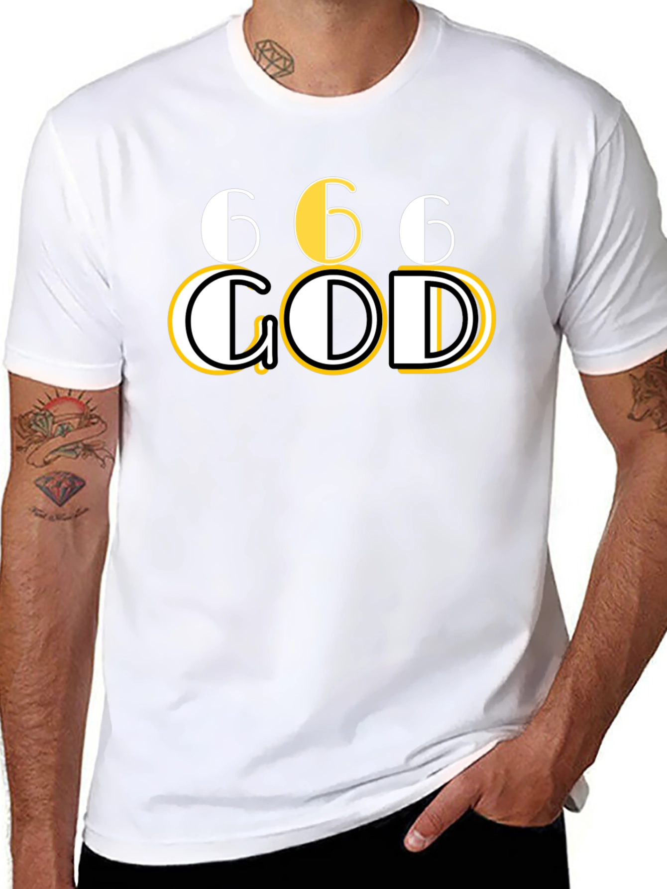 666 GOD Graphic T-Shirt - Unique Design