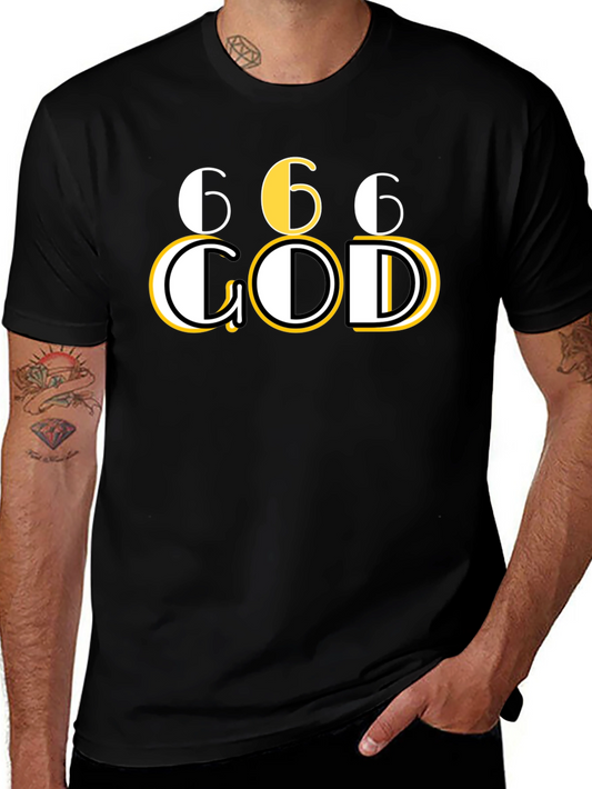 666 GOD Graphic T-Shirt - Unique Design
