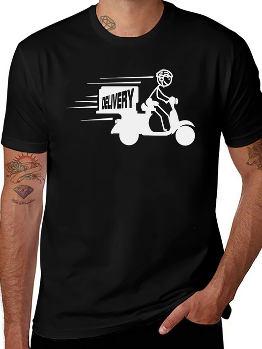 Delivery Scooter Graphic Tee - Black