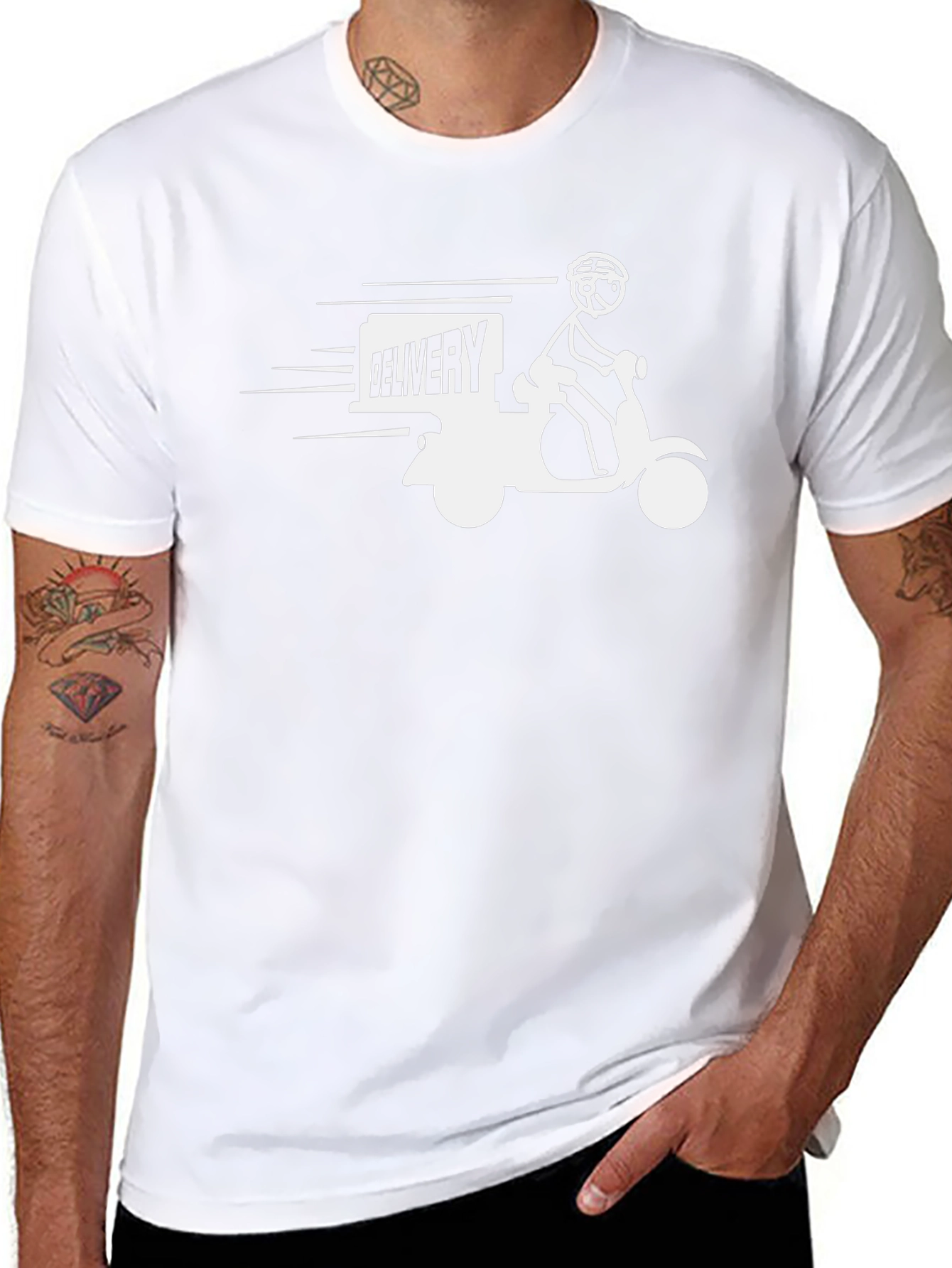 Delivery Scooter Graphic Tee - Black