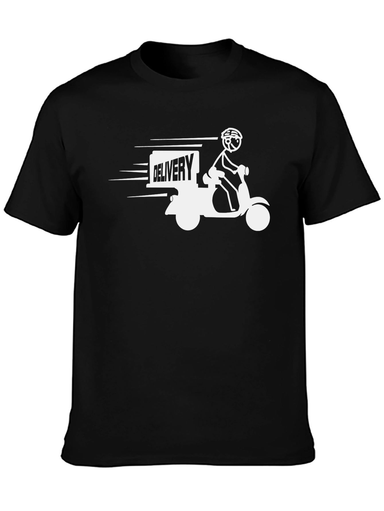 Delivery Scooter Graphic Tee - Black