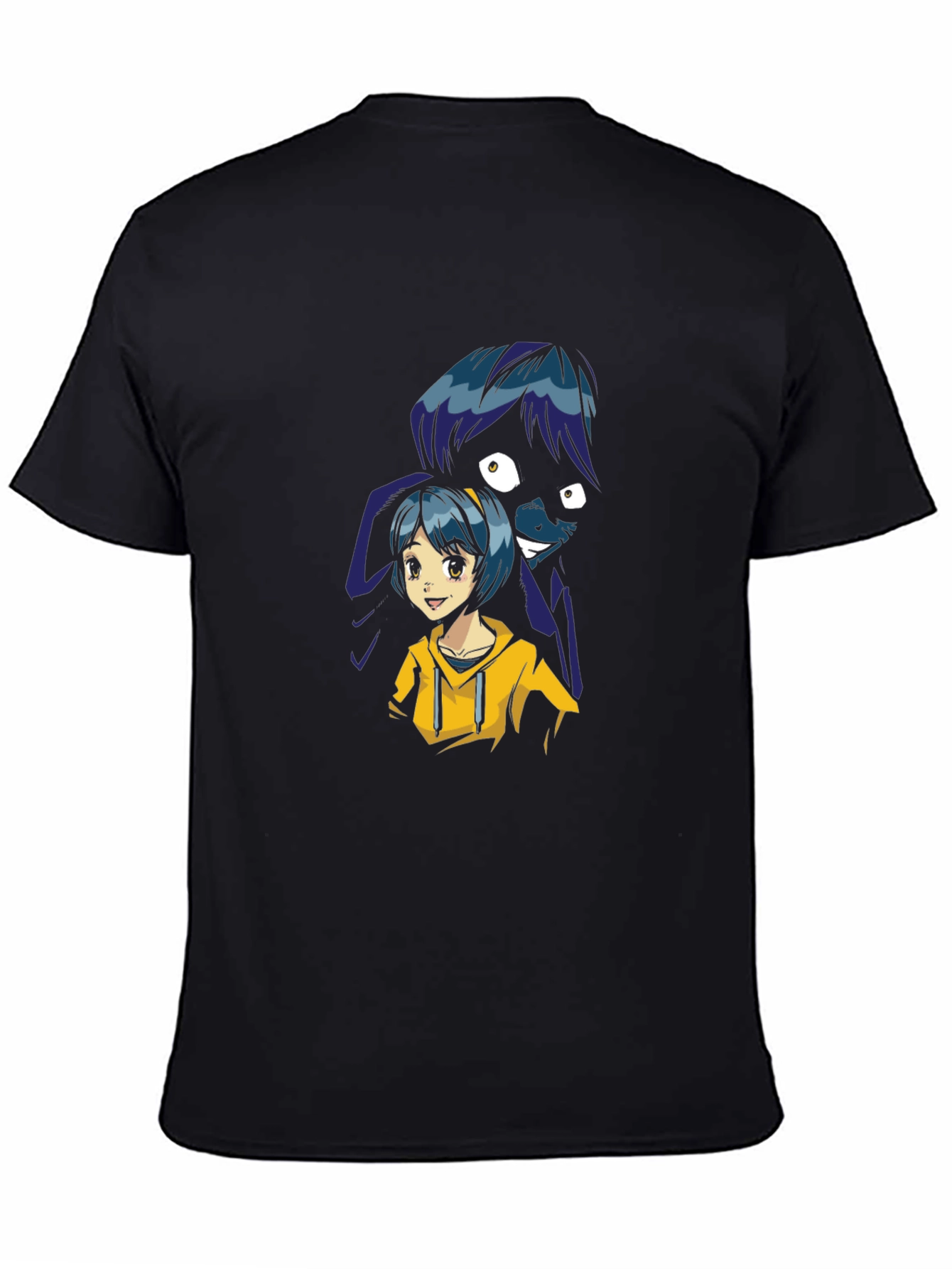 Anime Girl Graphic Black T-Shirt