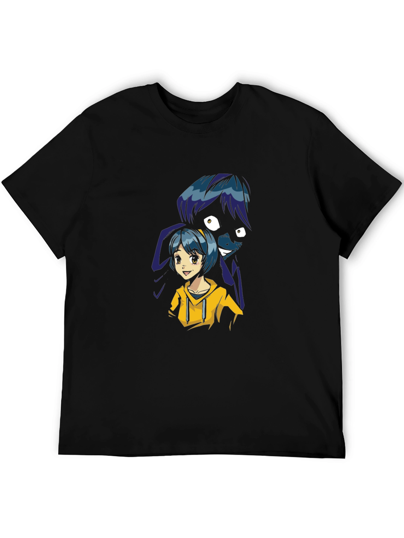 Anime Girl Graphic Black T-Shirt