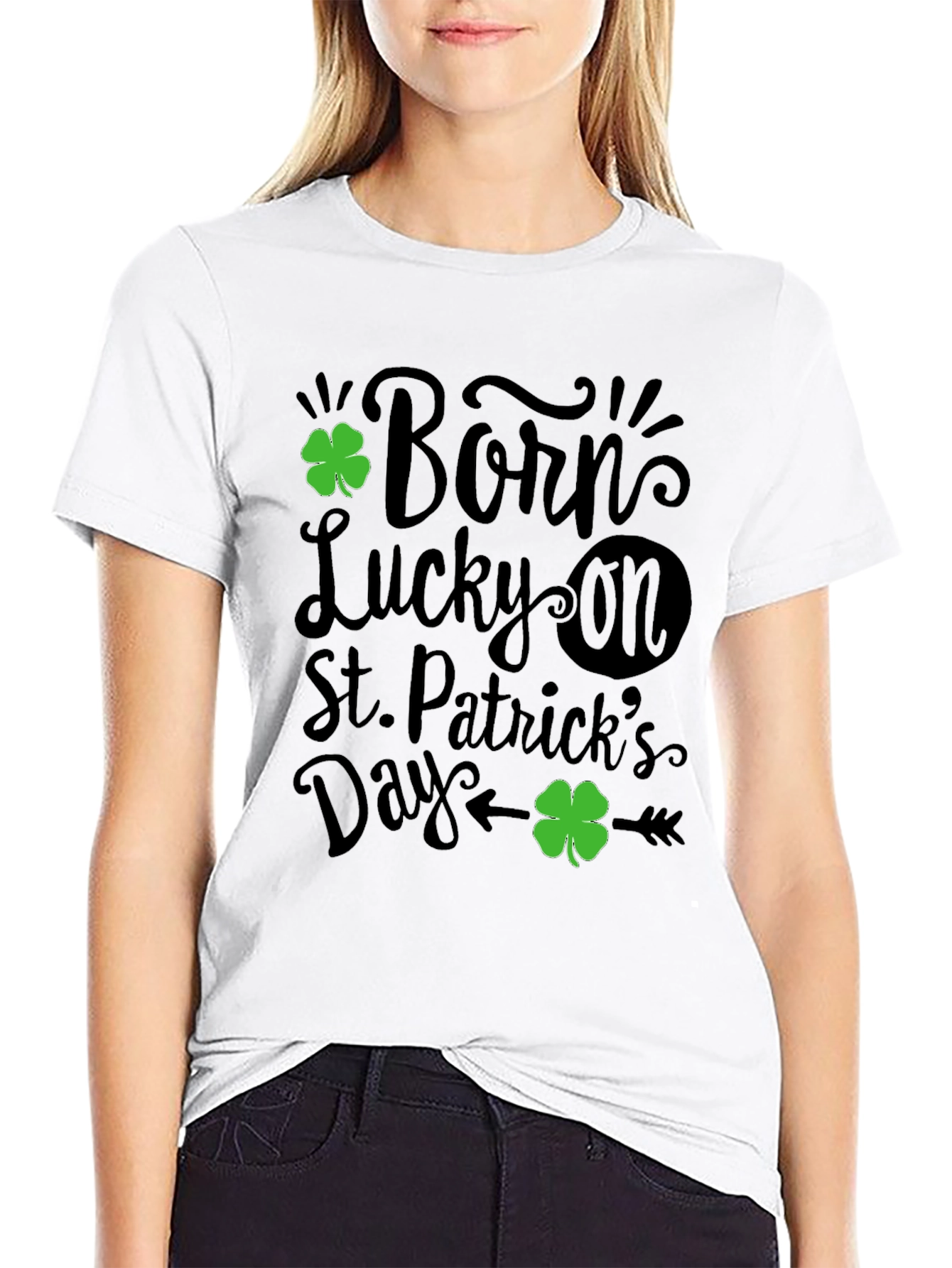 Born Lucky St. Patricks Day Graphic T-Shirt