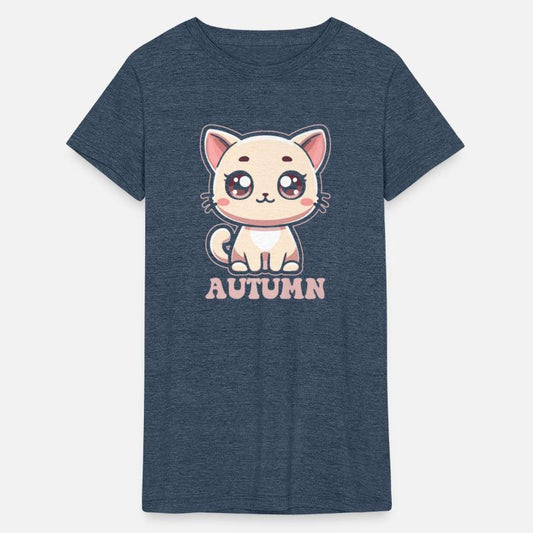 Autumn Cute Kitty Cat Design for Girls Name Autumn