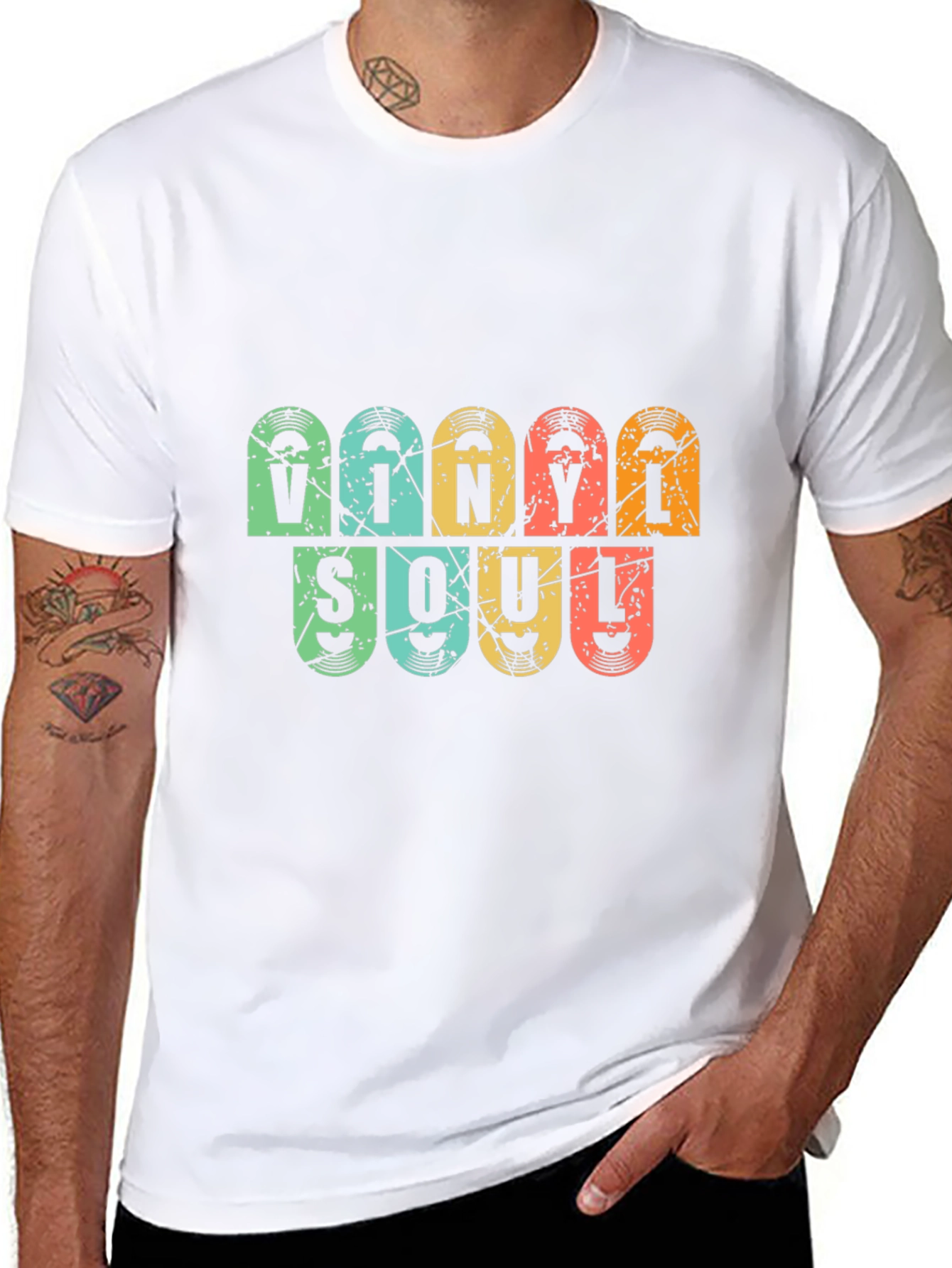 Vinyl Soul Graphic T-Shirt - Retro Music Lover Tee