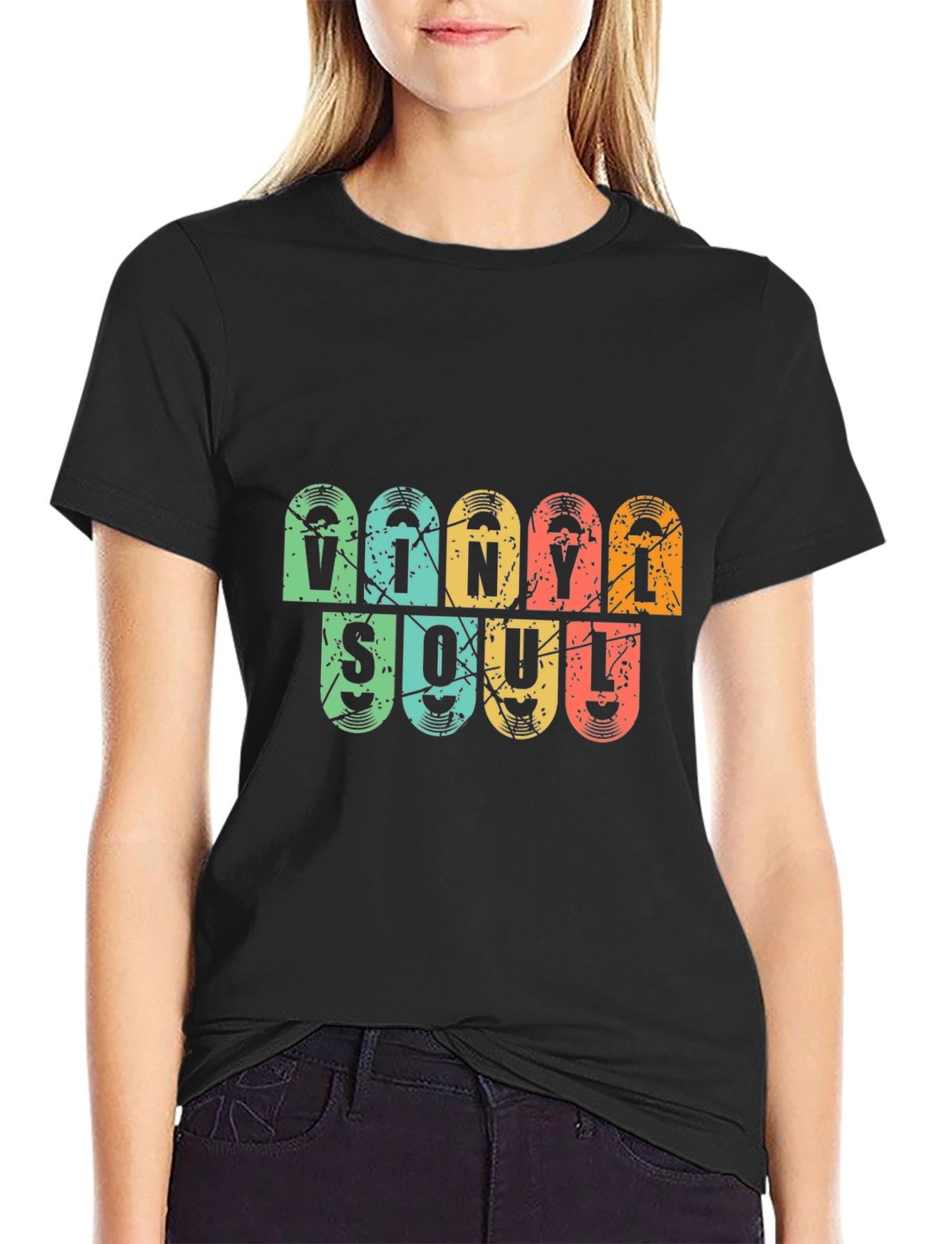 Vinyl Soul Graphic T-Shirt - Retro Music Lover Tee