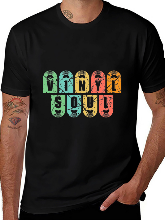Vinyl Soul Graphic T-Shirt - Retro Music Lover Tee