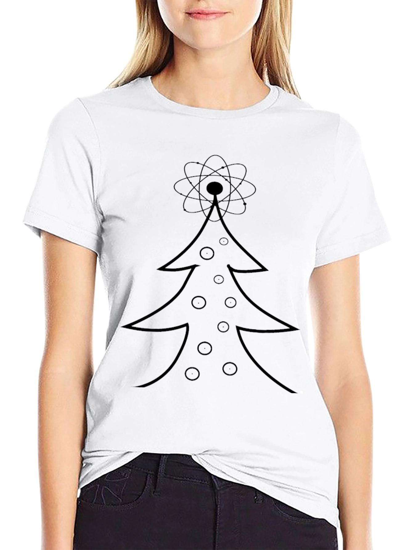 Atomic Christmas Tree Graphic T-Shirt