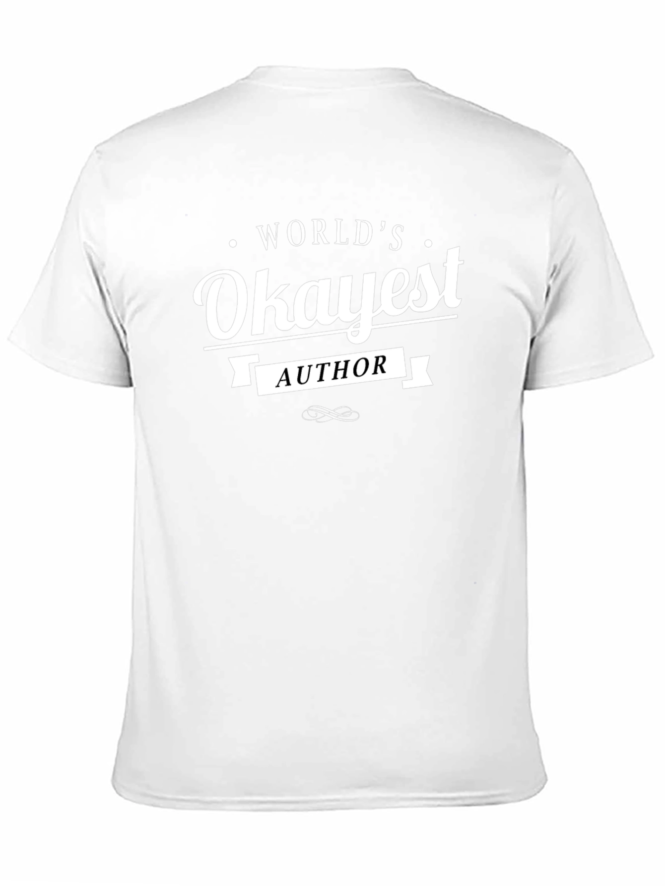 Worlds Okayest Author Black T-Shirt
