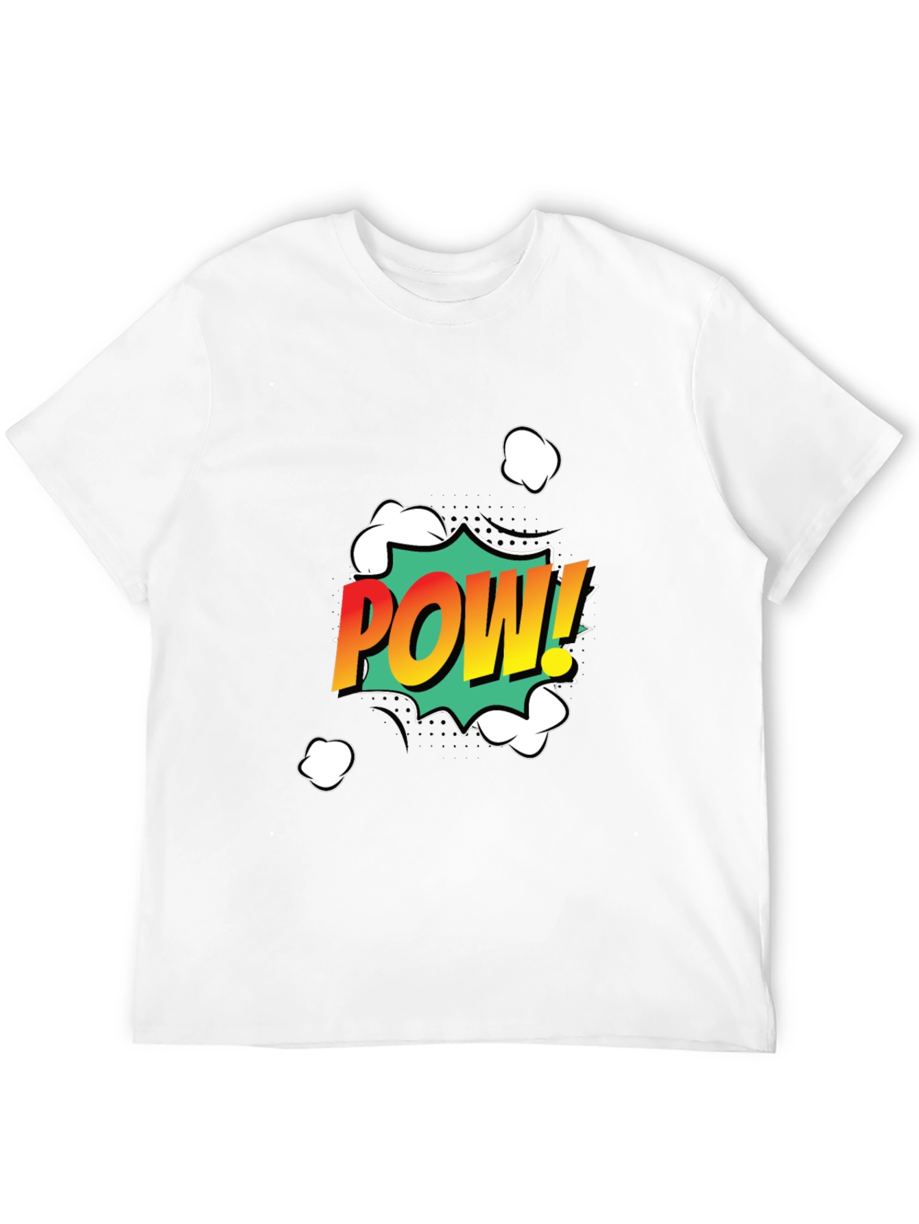 Comic Pow! Graphic Print Black T-Shirt
