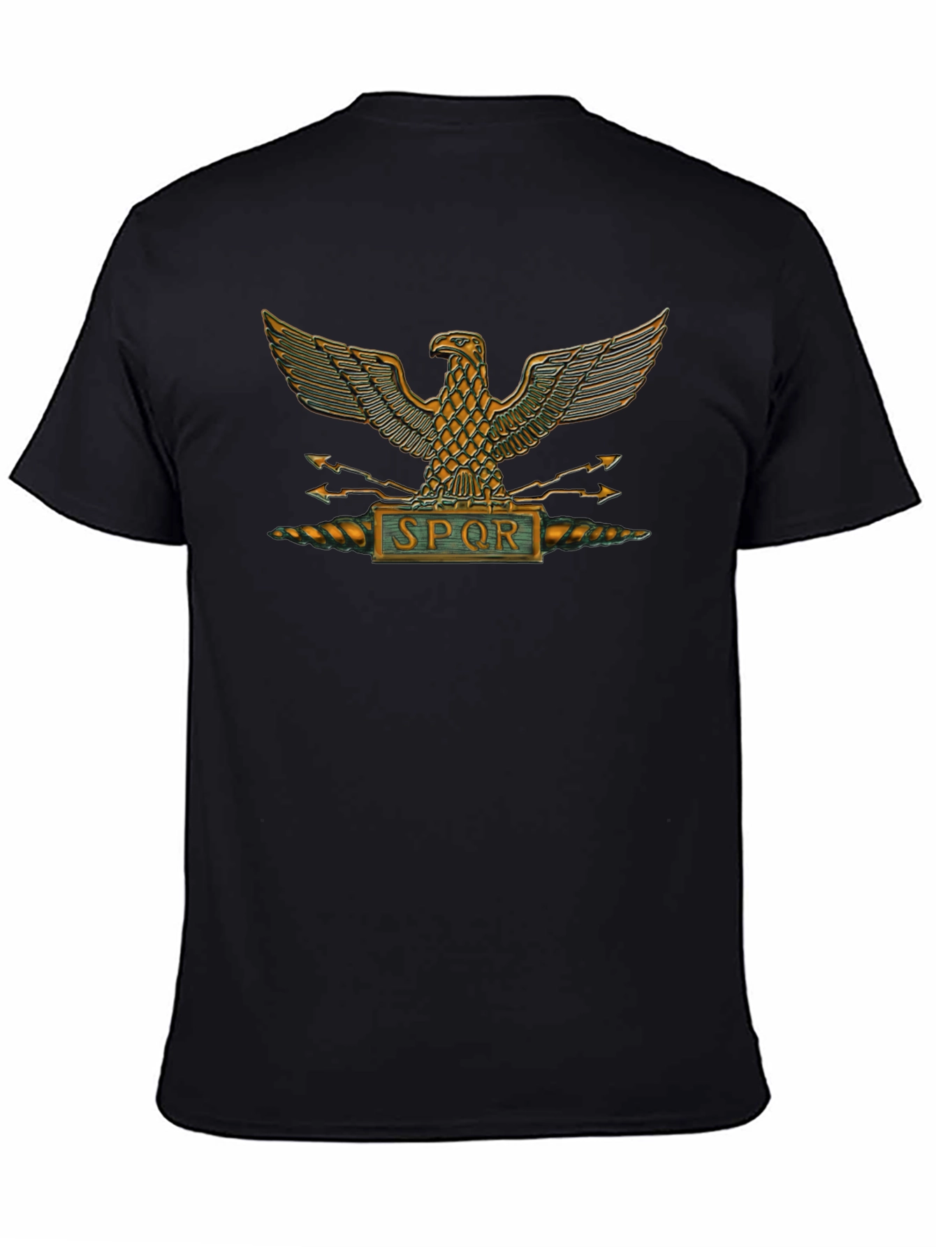SPQR Roman Eagle T-Shirt - Black