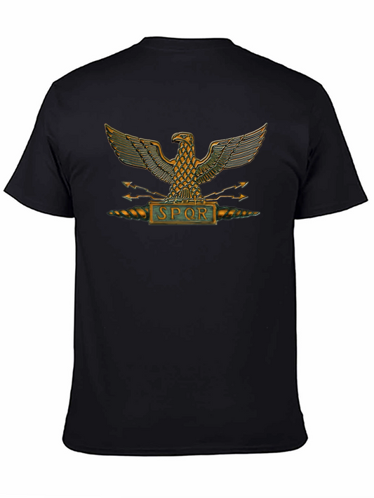 SPQR Roman Eagle T-Shirt - Black
