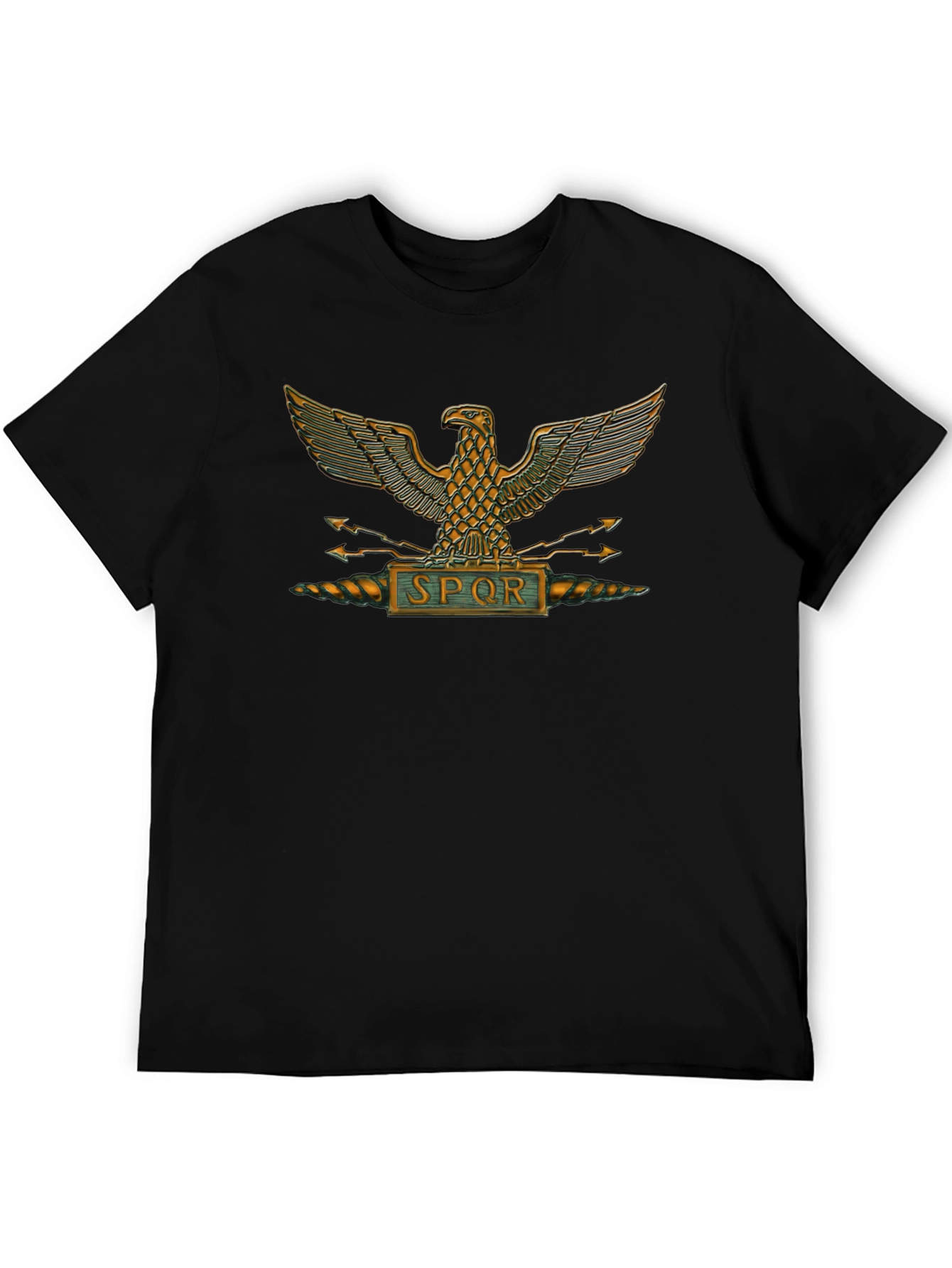 SPQR Roman Eagle T-Shirt - Black