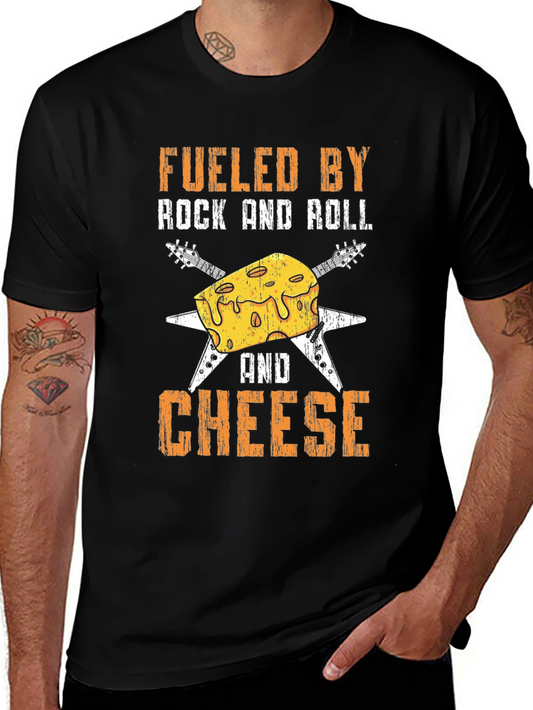 Fueled By Rock and Roll and Cheese Graphic Tee