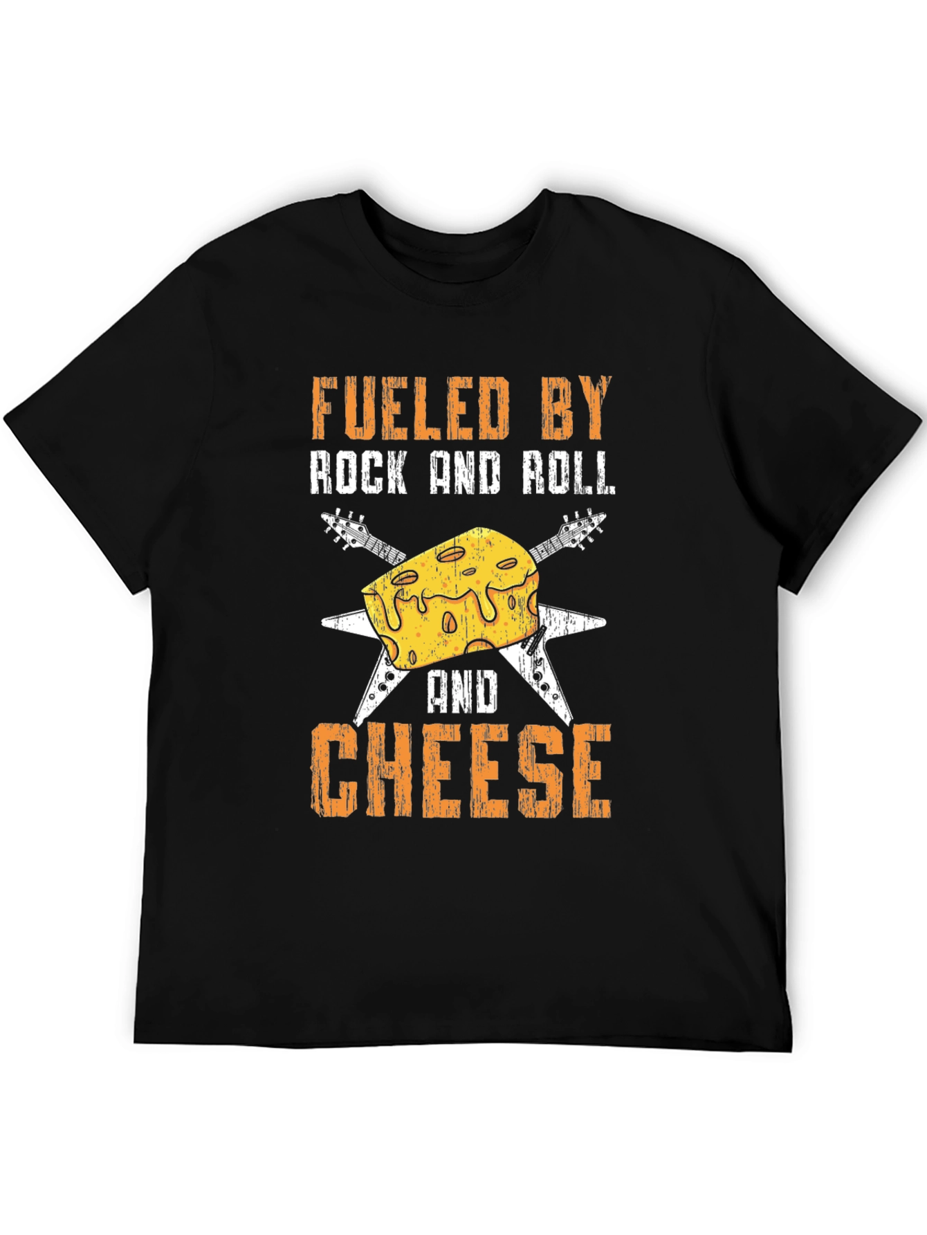 Fueled By Rock and Roll and Cheese Graphic Tee