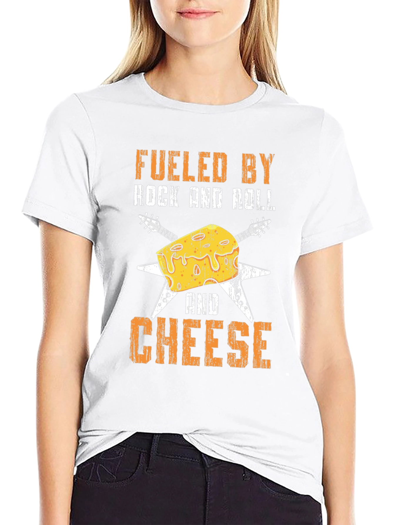 Fueled By Rock and Roll and Cheese Graphic Tee