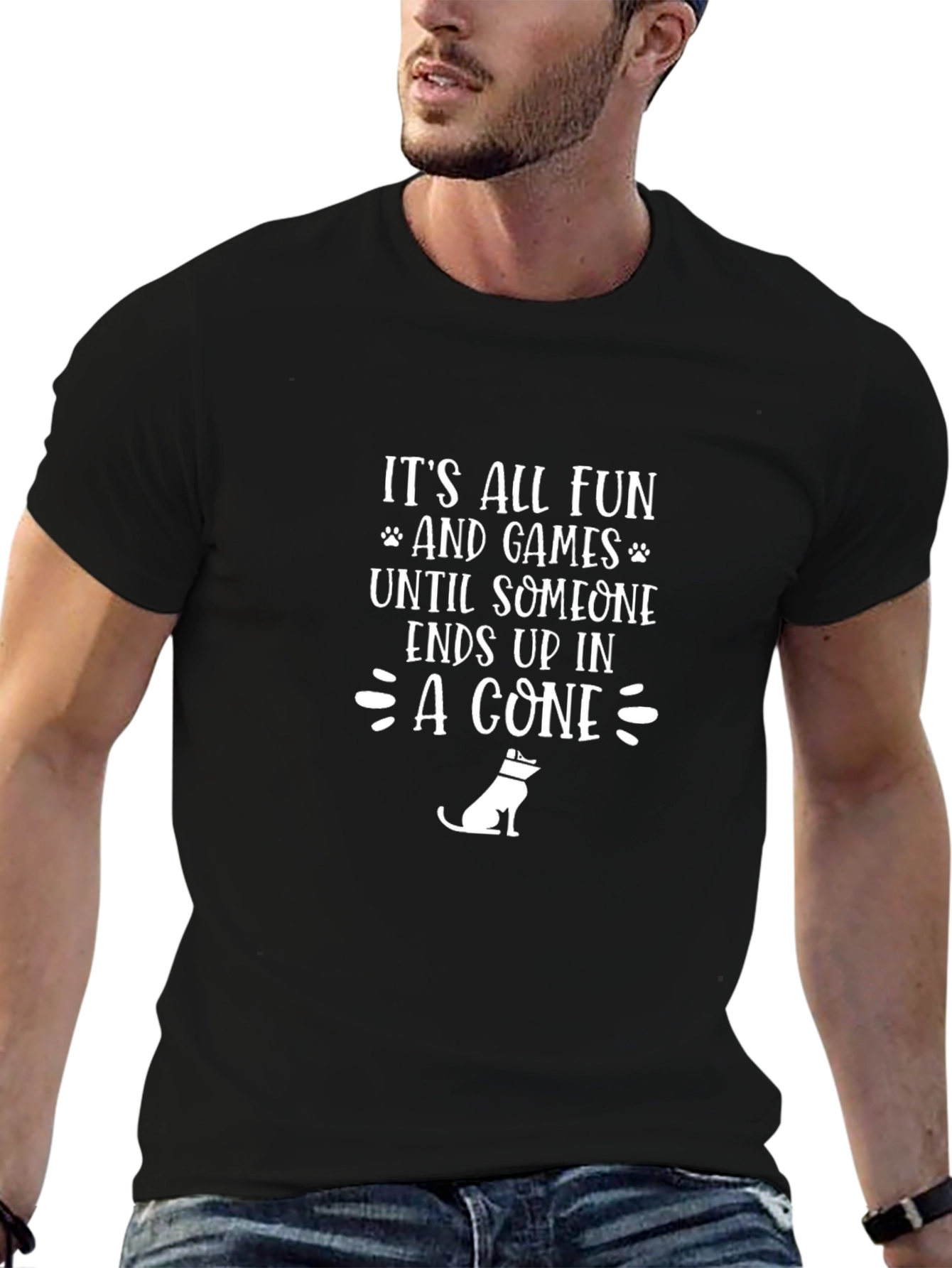 It’s All Fun Until Cone T-Shirt – Funny Dog Lover Tee