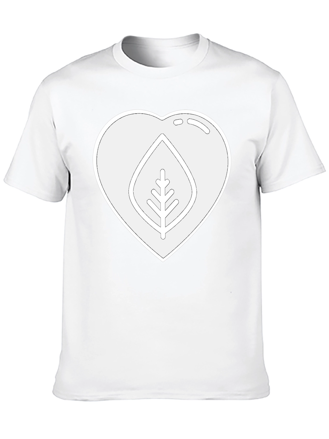Heart & Leaf Graphic Tee - Eco Friendly Design