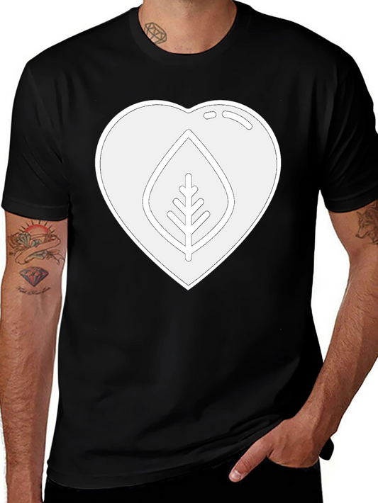 Heart & Leaf Graphic Tee - Eco Friendly Design