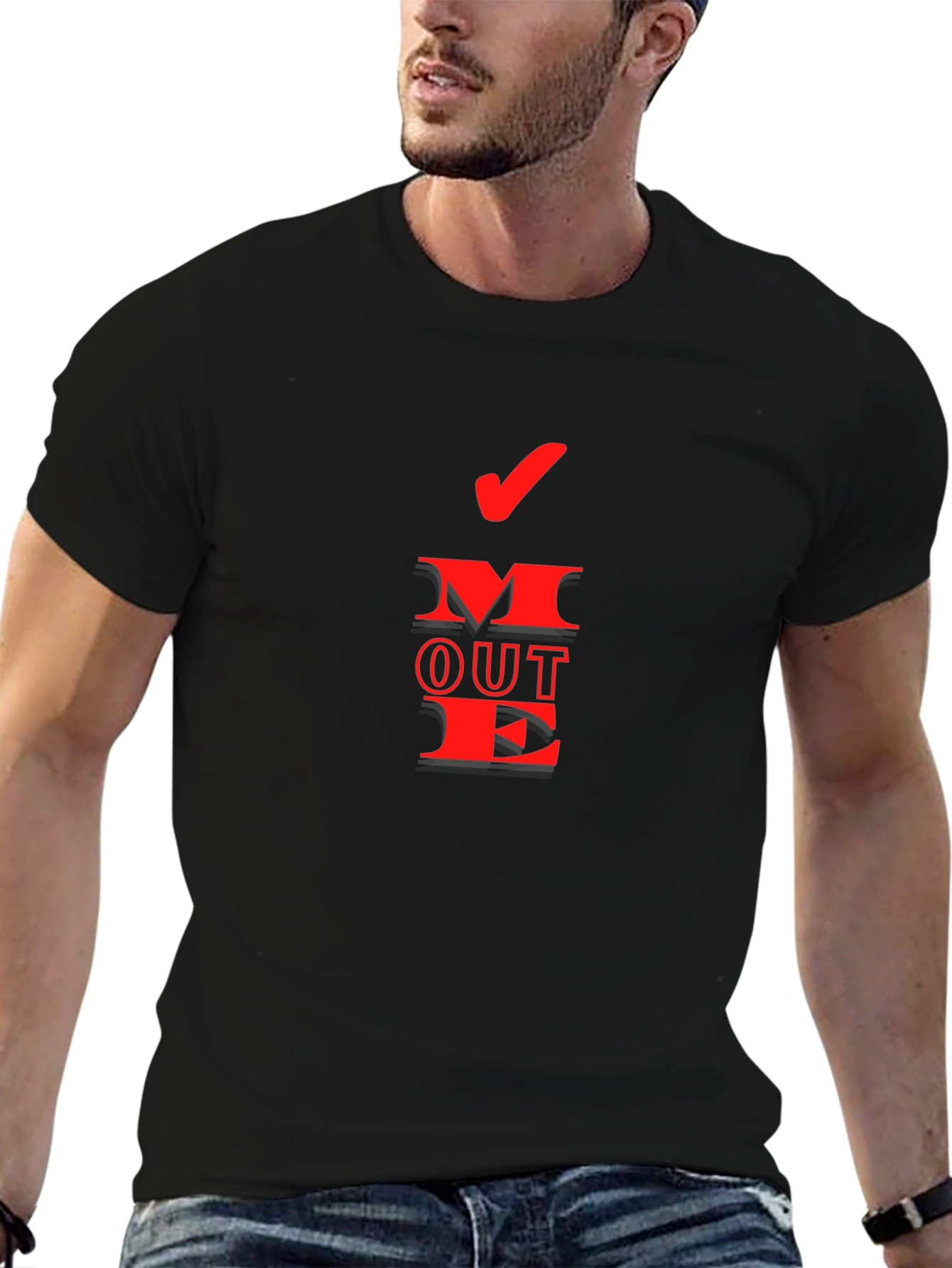 Move Out Red Graphic Tee - Novelty T-Shirt