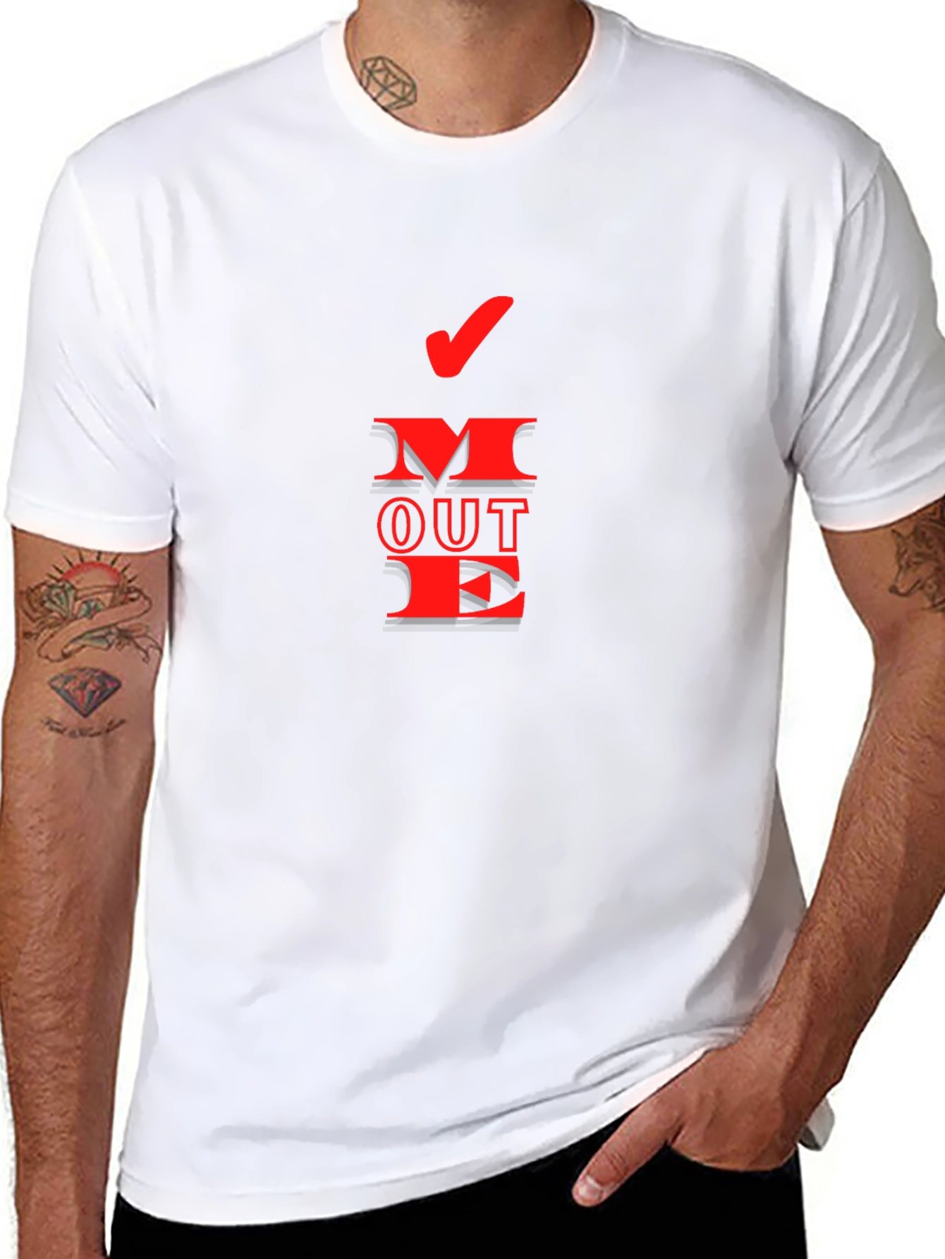 Move Out Red Graphic Tee - Novelty T-Shirt