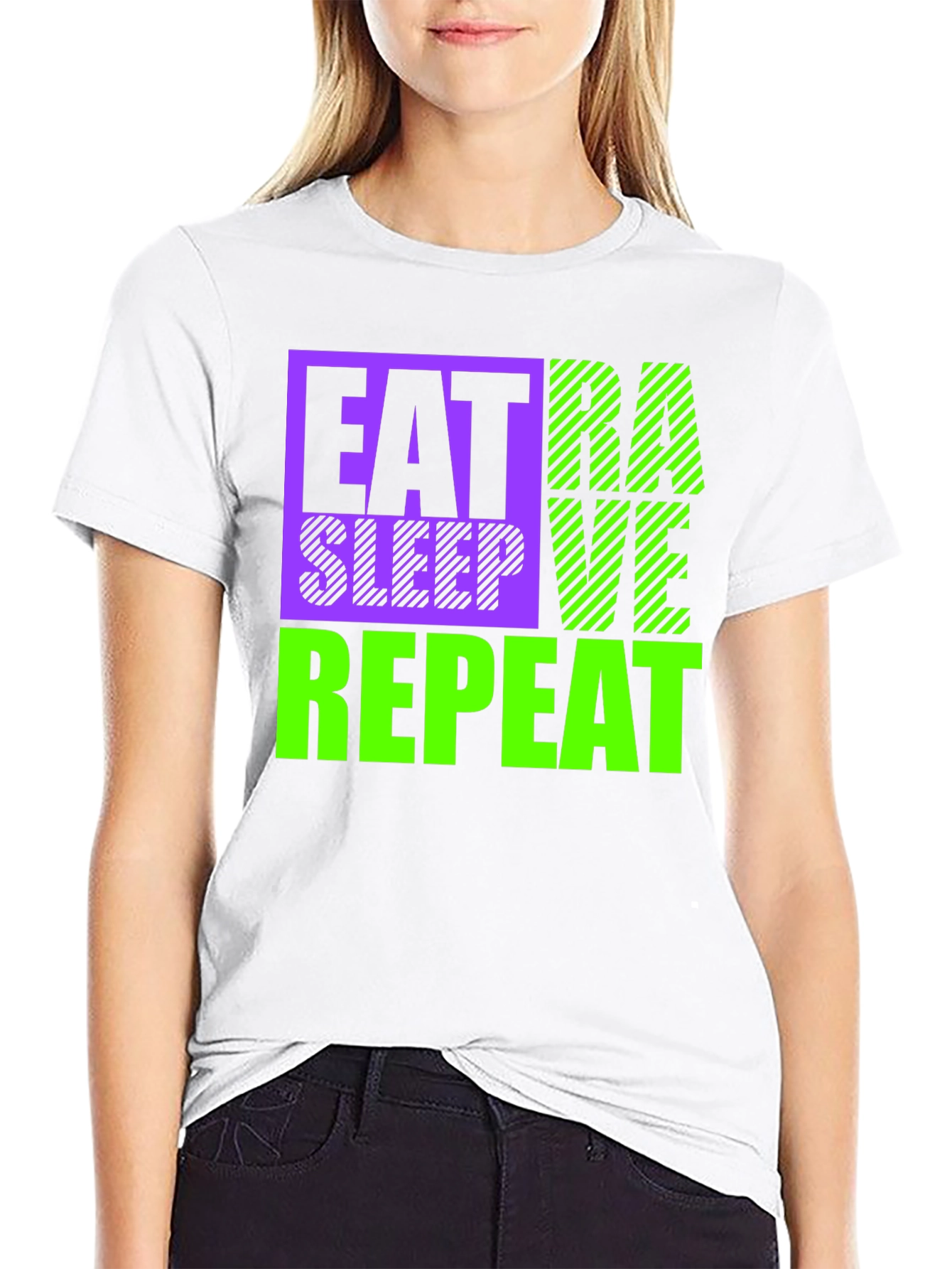 Eat Sleep Rave Repeat Graphic Tee