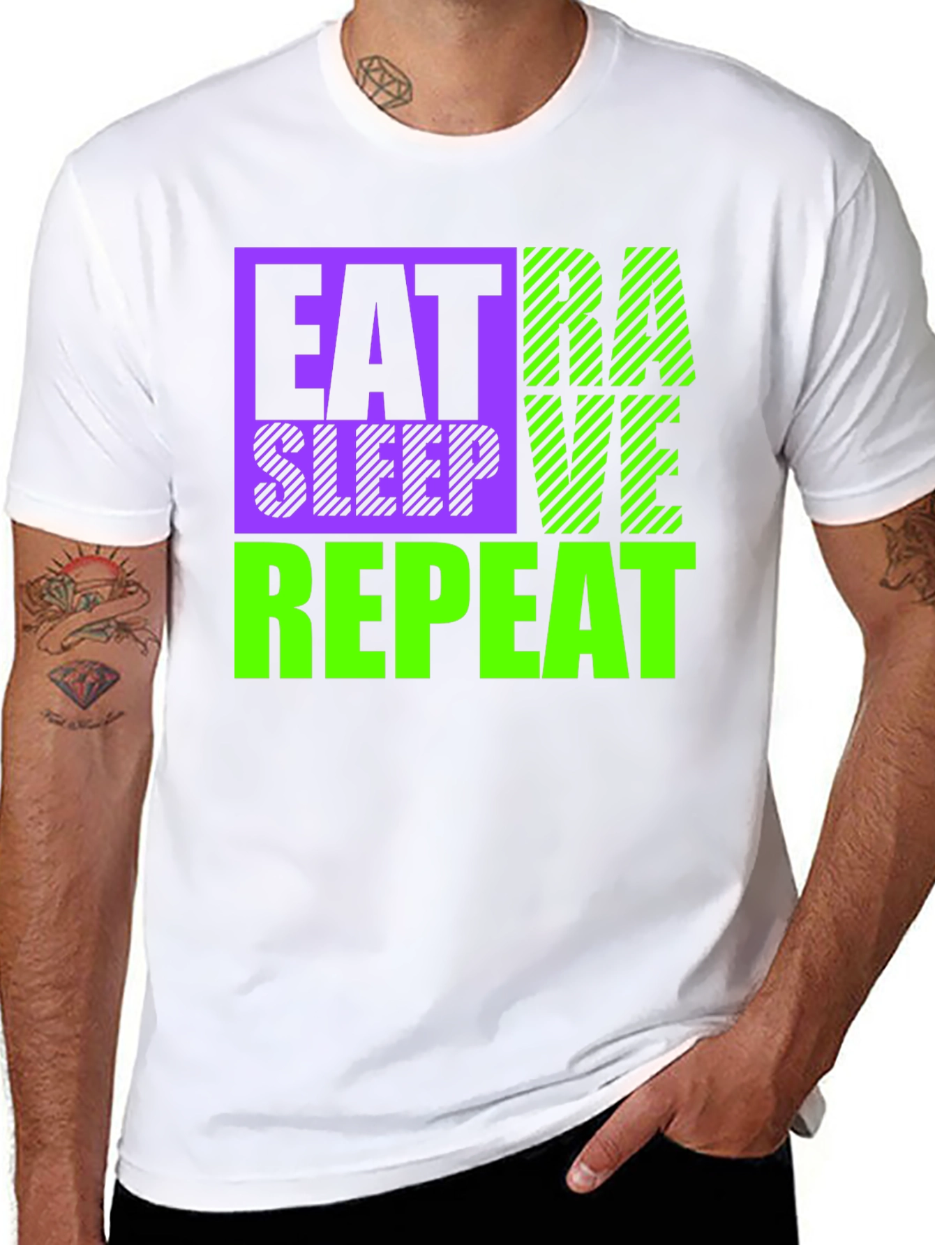 Eat Sleep Rave Repeat Graphic Tee