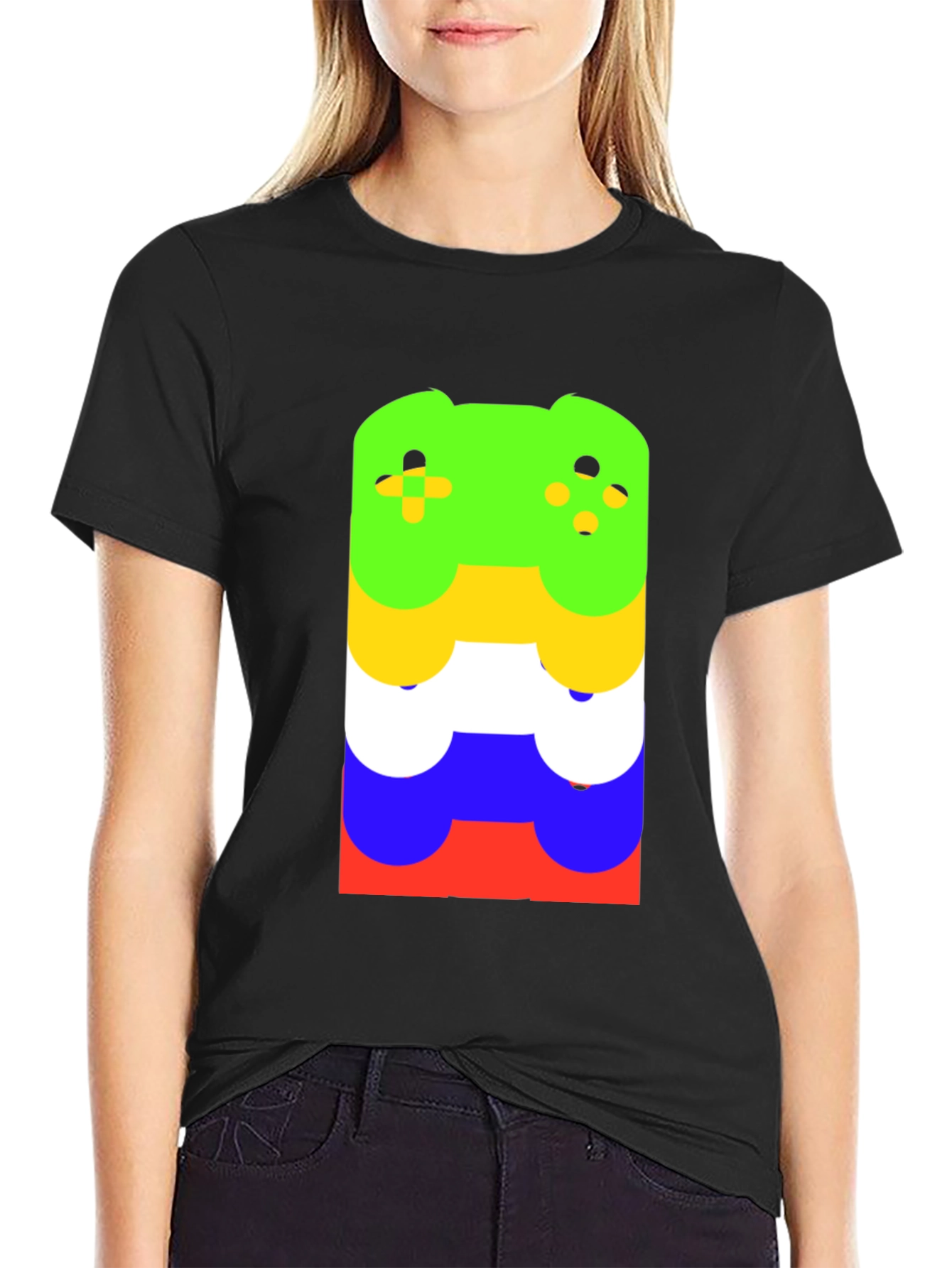Stacked Controller Graphic Tee - Gamer Style