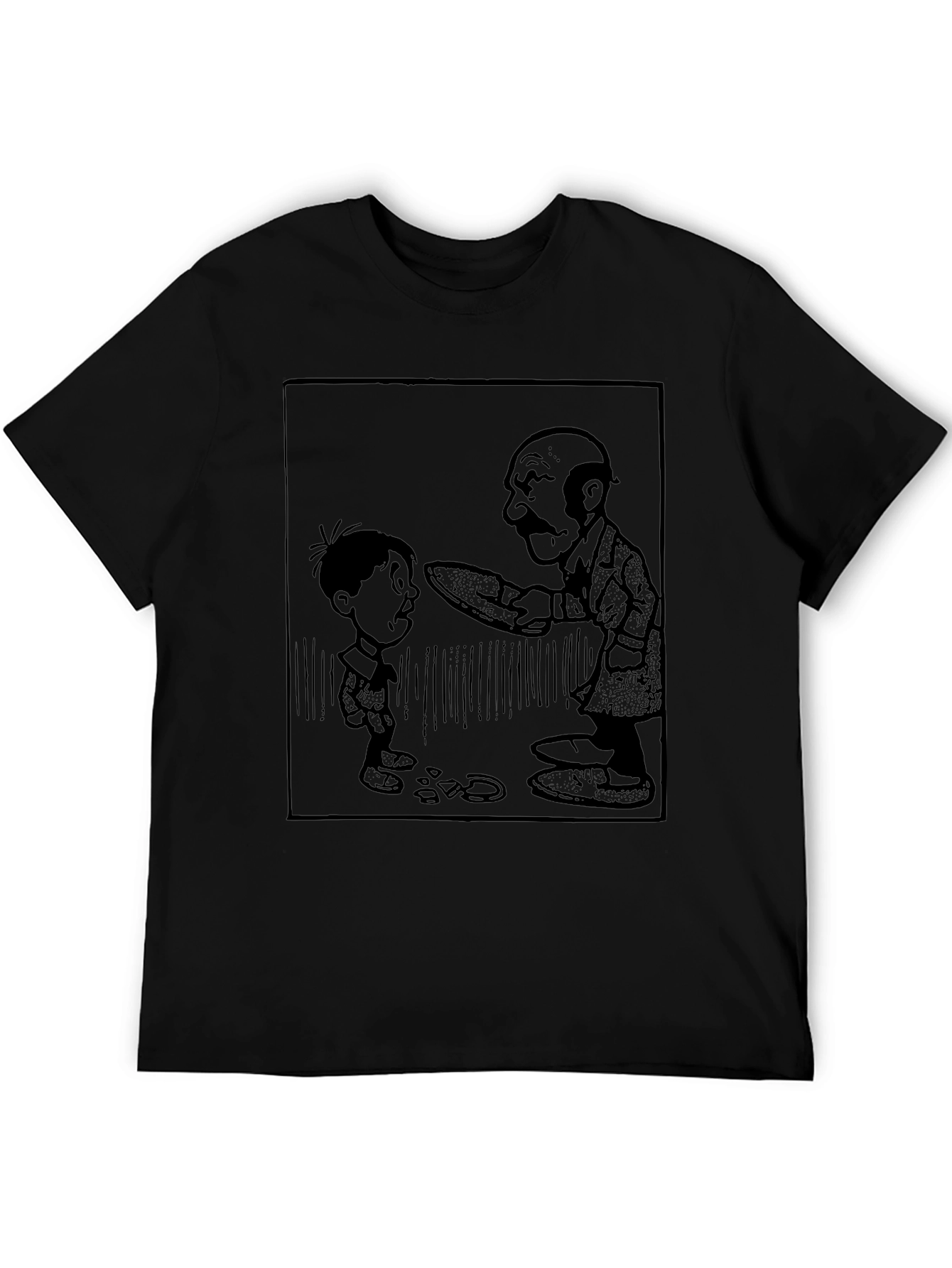 Classic Cartoon Graphic Tee - Black