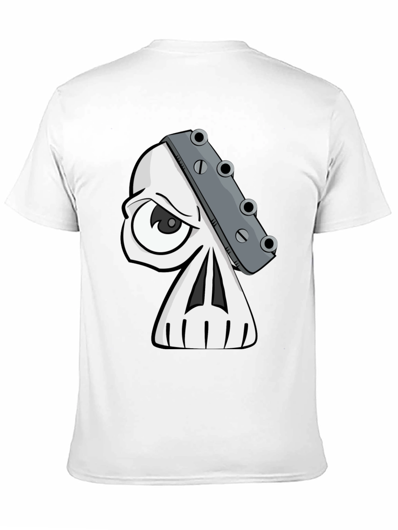 Skull Guitar Headstock Graphic T-Shirt