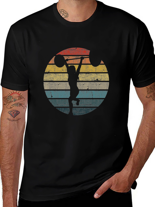 Retro Weightlifting T-Shirt - Vintage Style Gym Tee