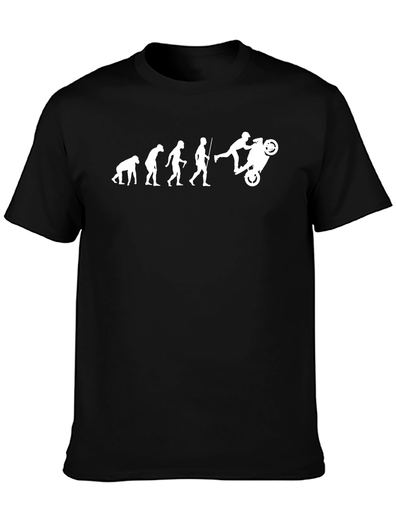 Evolution of Biker Black Graphic T-Shirt
